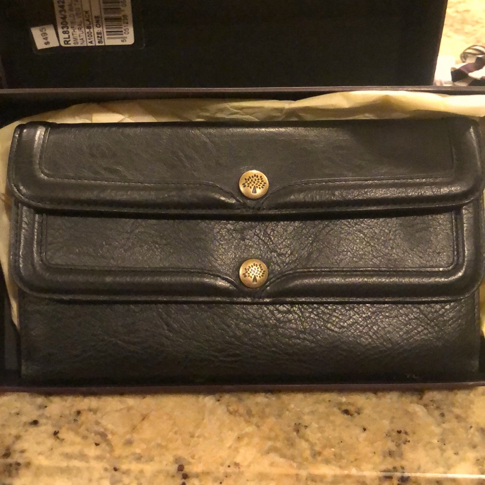MULBERRY Smithfield Wallet, Soft Black Leather